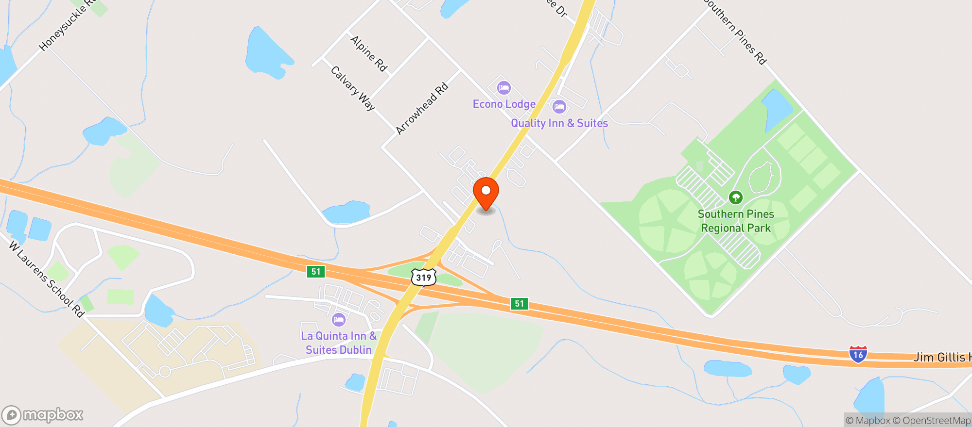 Map showing CIRCLE K