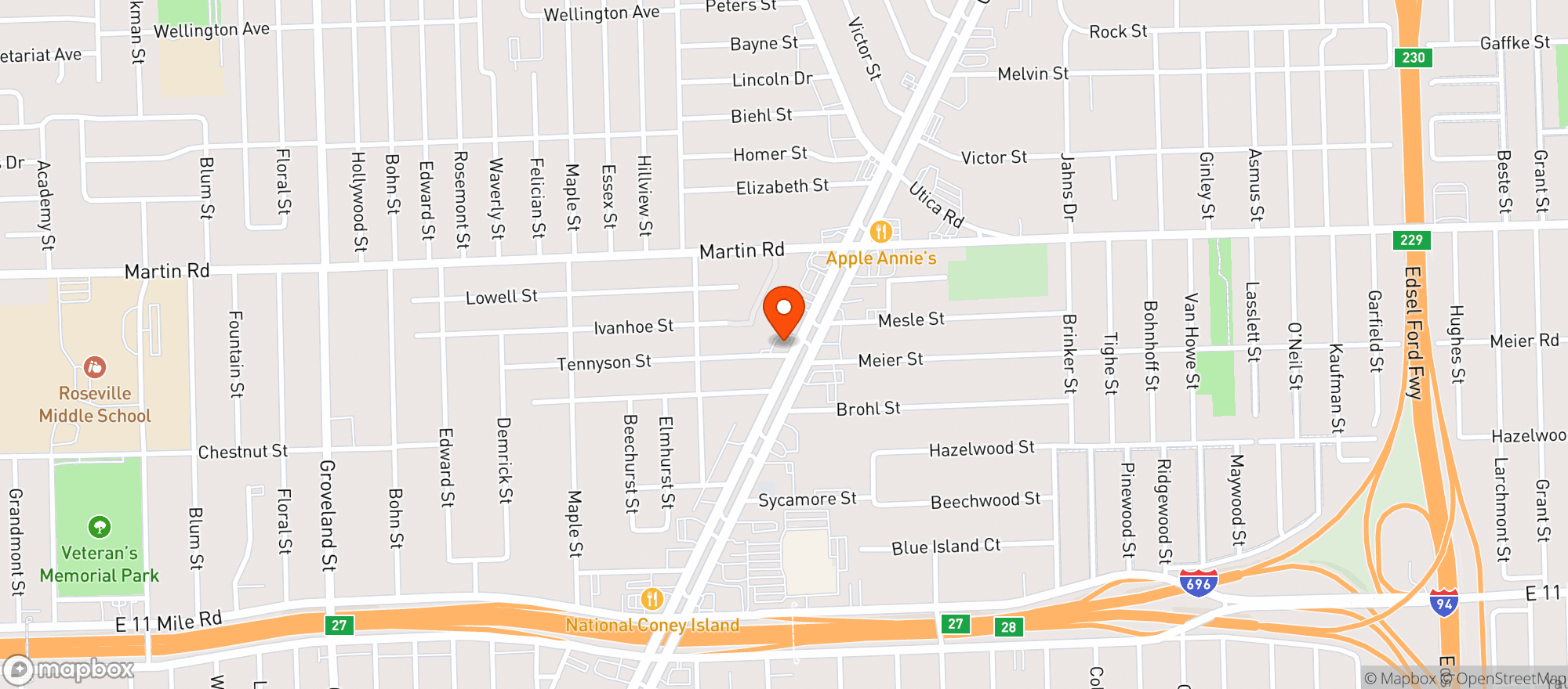 Map showing Gabriels Lounge