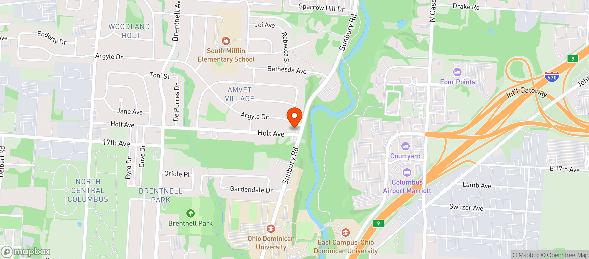 Map showing American Eagle Discount