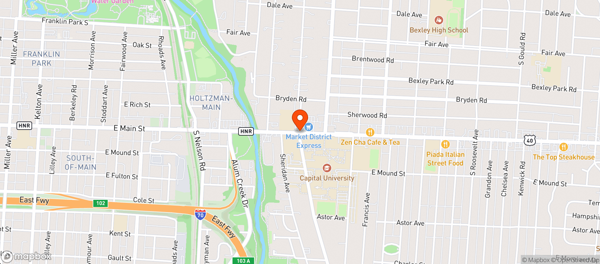 Map showing Market District