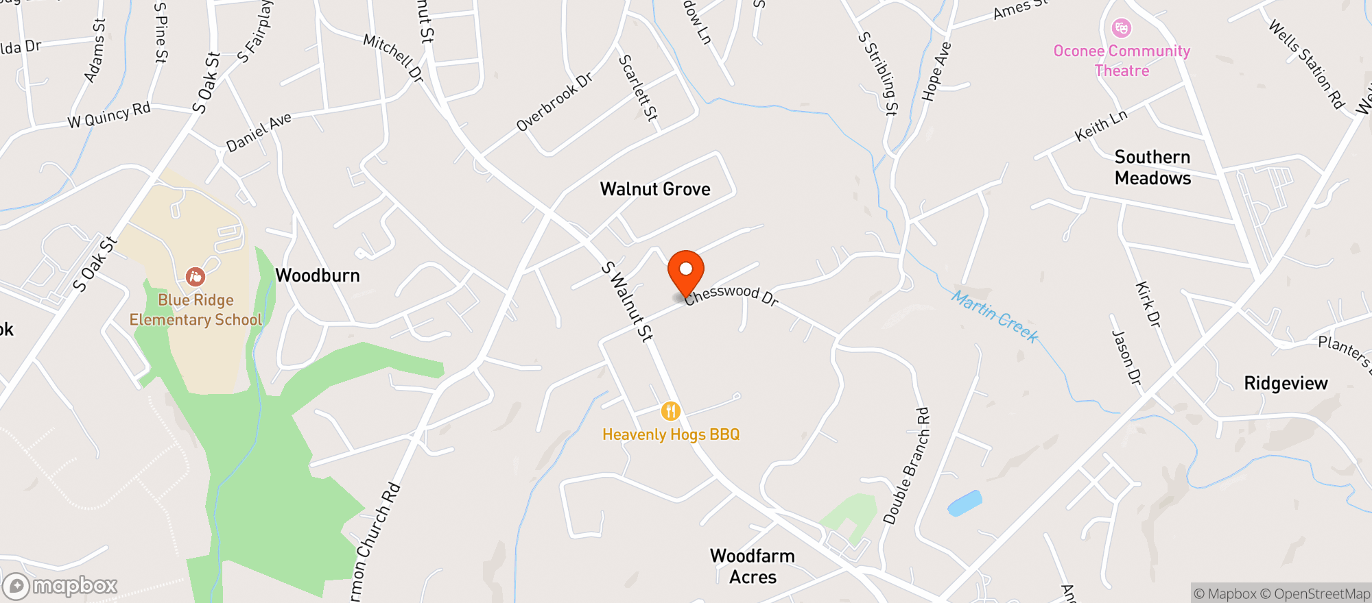Map showing Moores Wine & Whiskey - By Pass (Gvl)