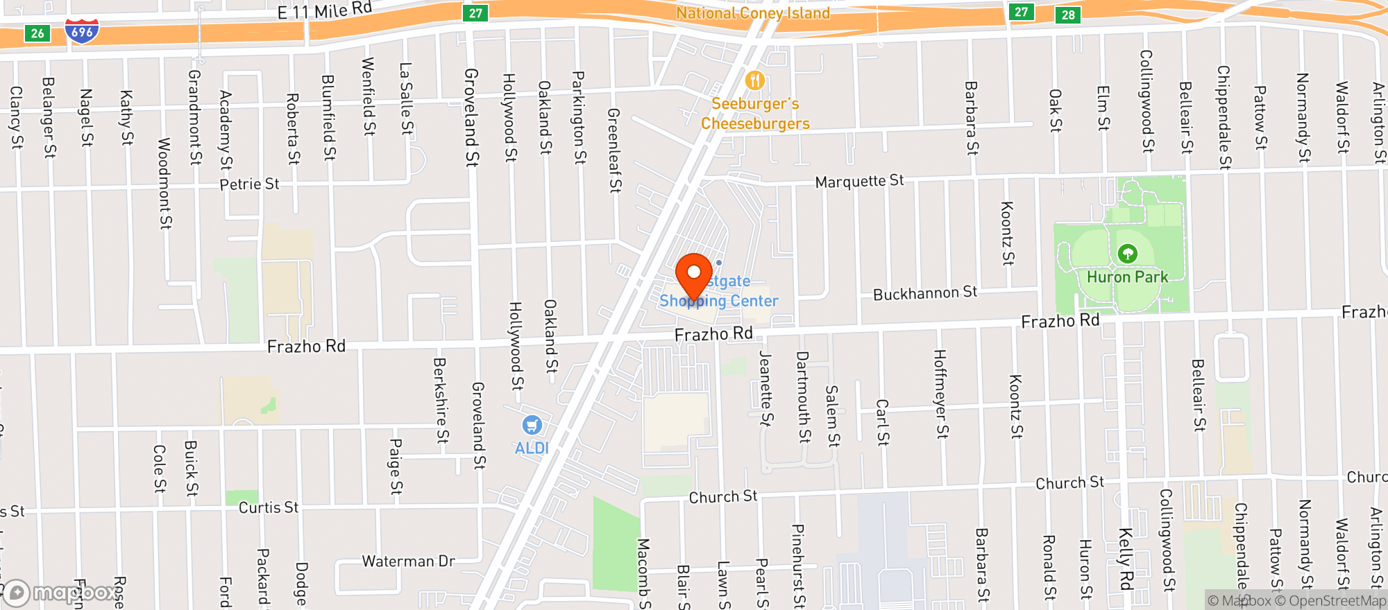 Map showing Kroger
