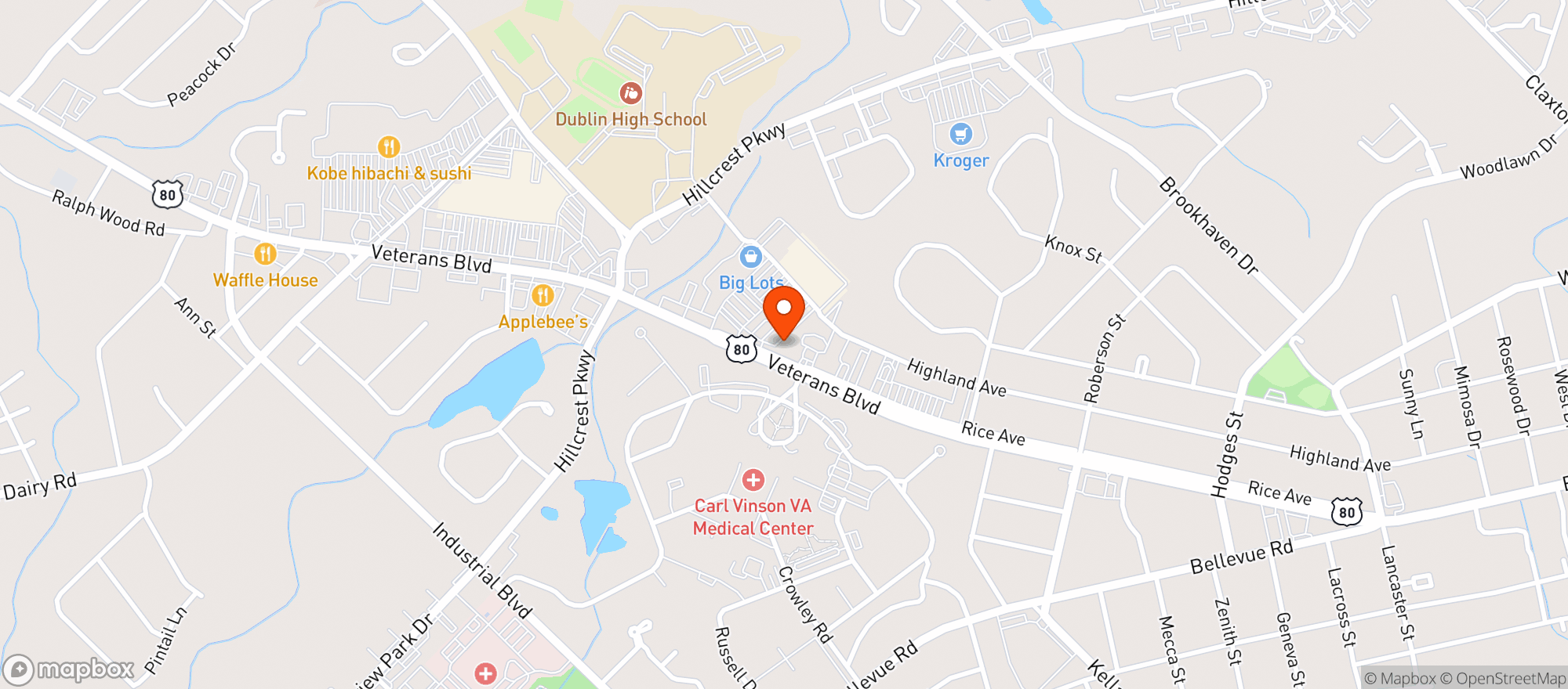 Map showing Inhale Vape & Smoke Shop