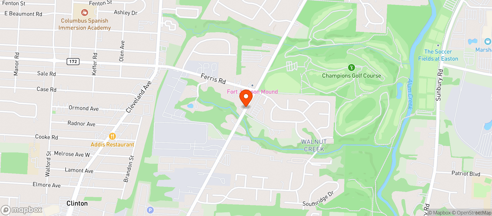 Map showing Eagles Lodge