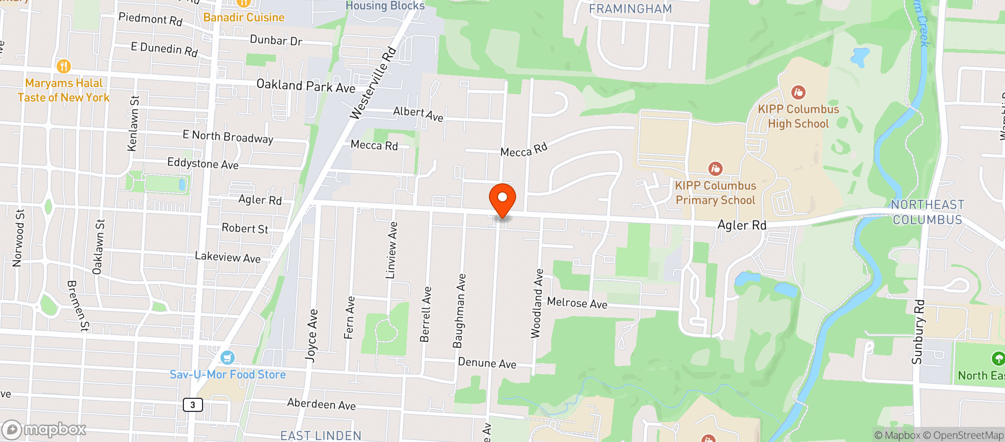 Map showing Bobs Market