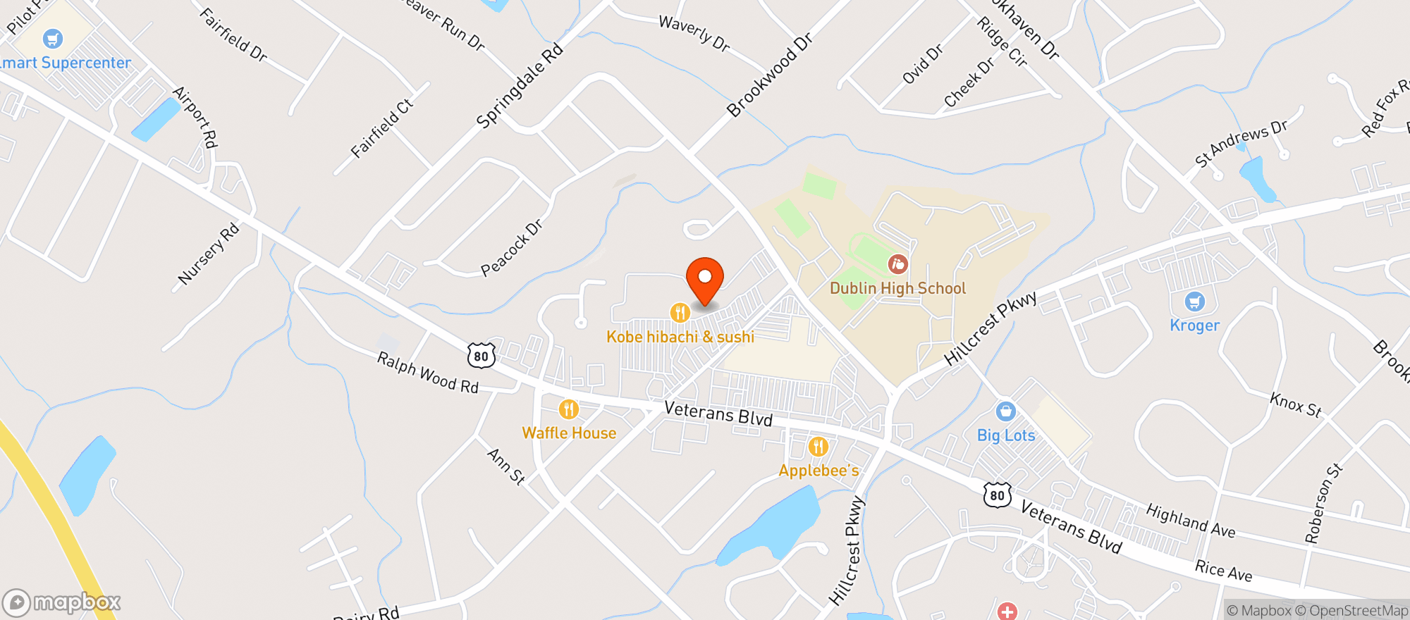 Map showing Food Depot #50