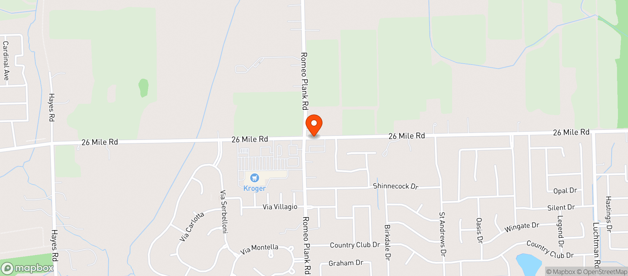 Map showing B & B Liquor