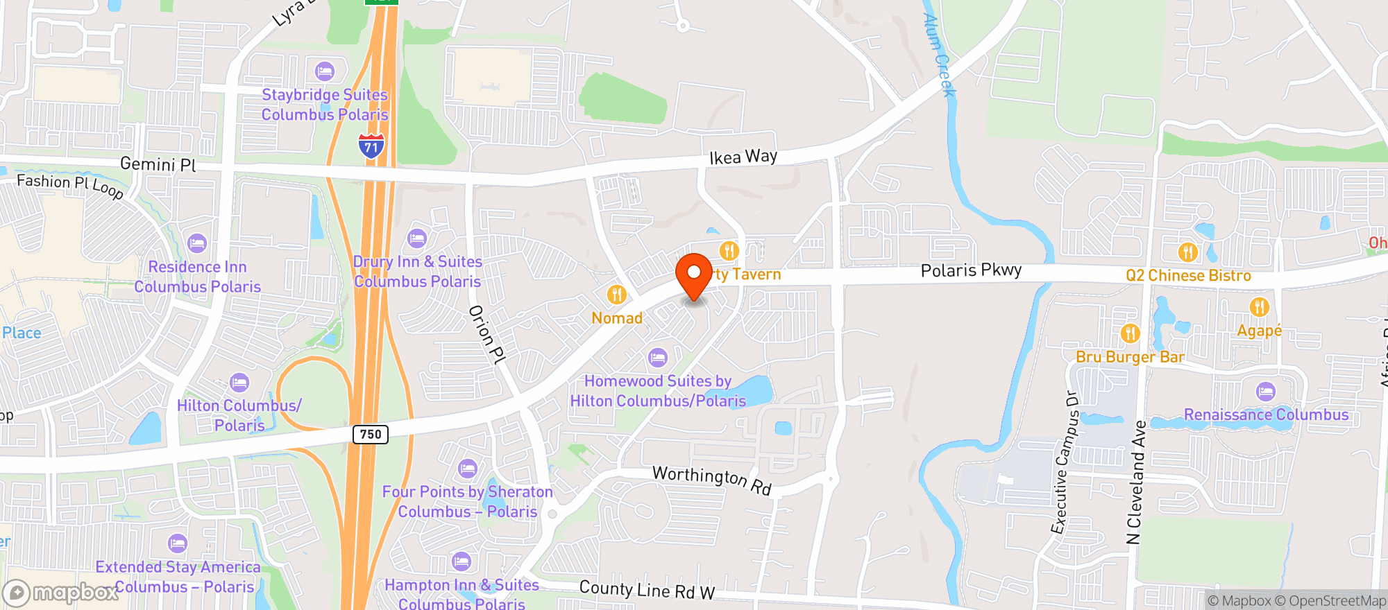 Map showing Chateau Wine & Spirits