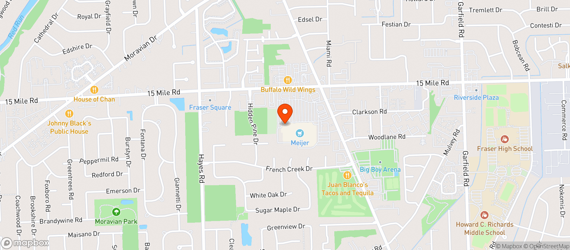 Map showing Meijer