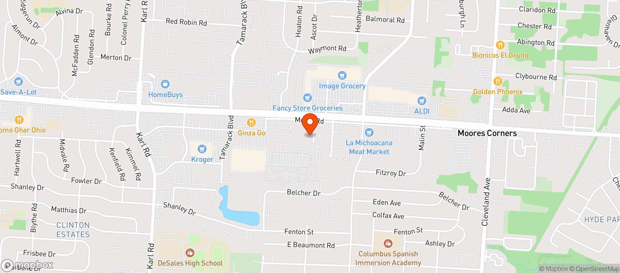 Map showing Hsu & Co