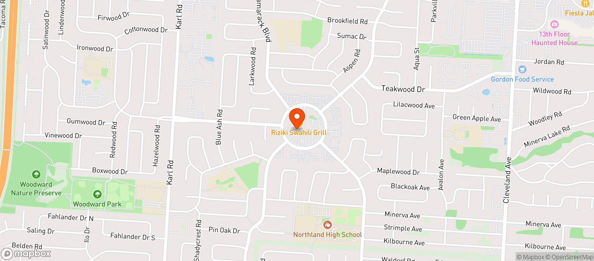 Map showing Taqueria Morelia & Billar