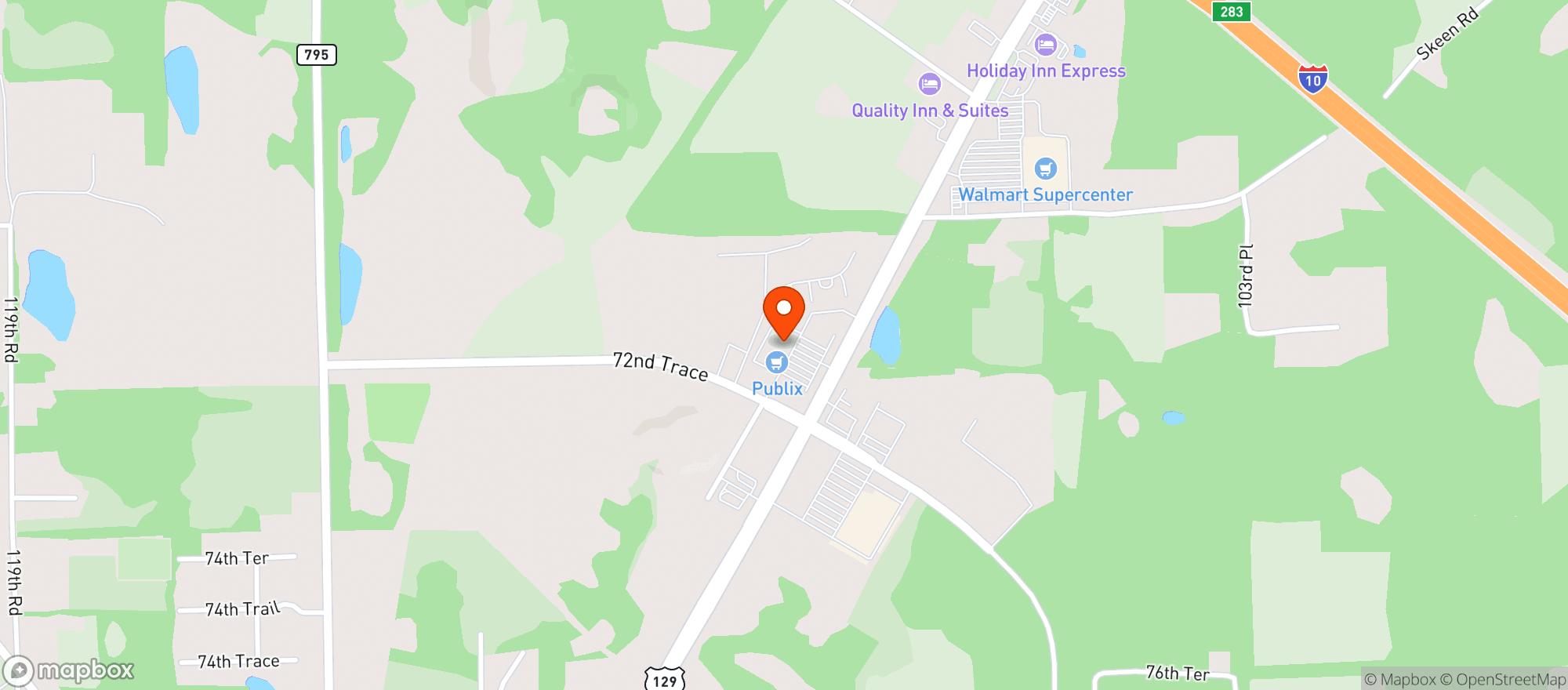 Map showing Publix
