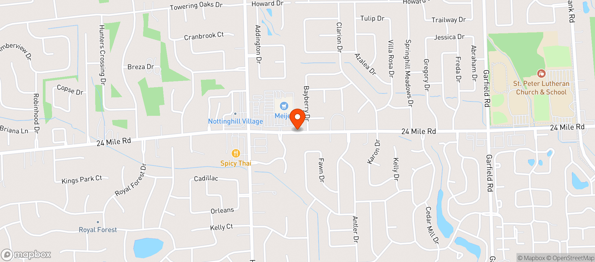 Map showing Meijer