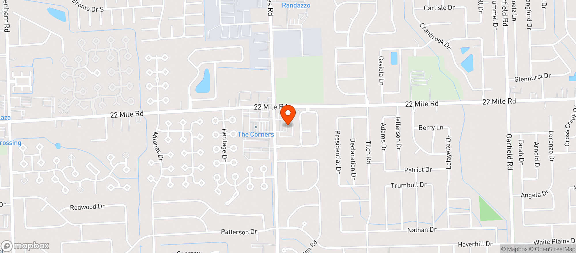 Map showing Hayes Liquor