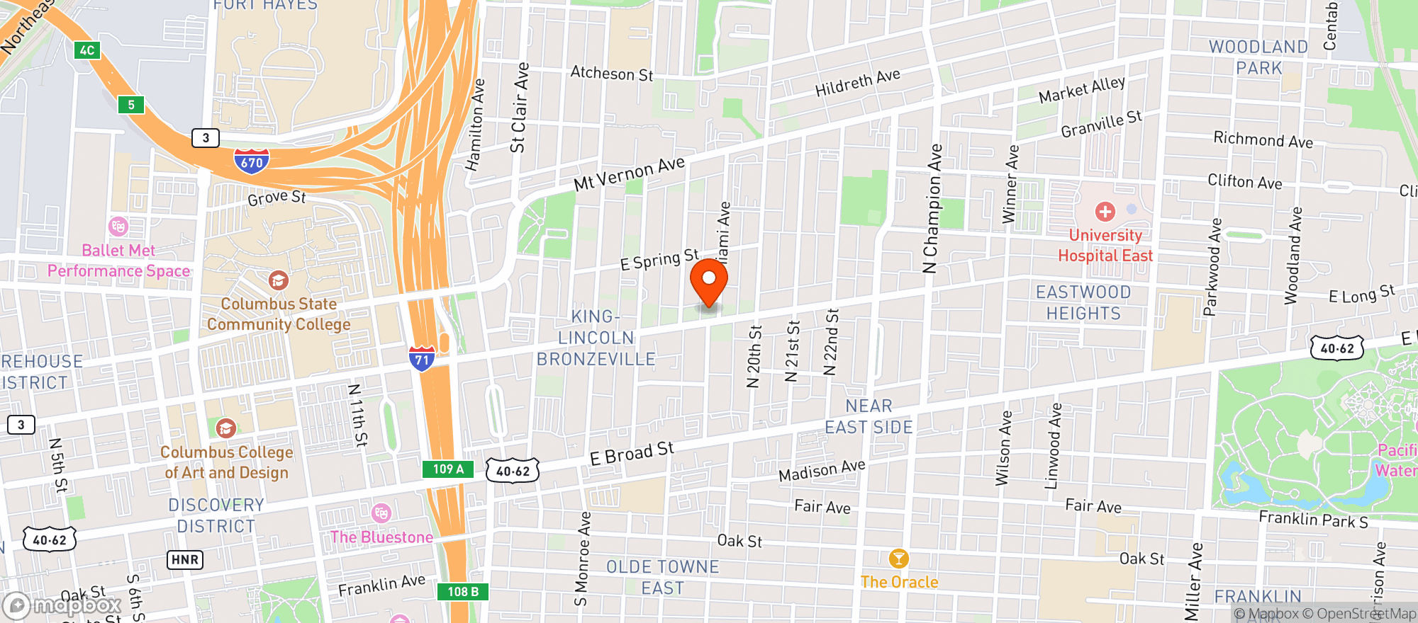 Map showing The Grey Garden Cafe