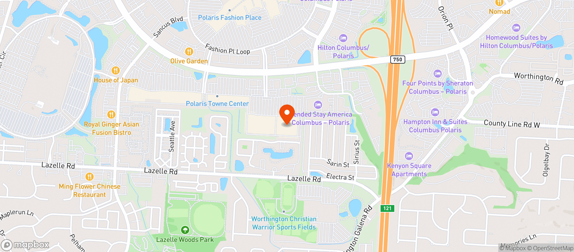 Map showing Target
