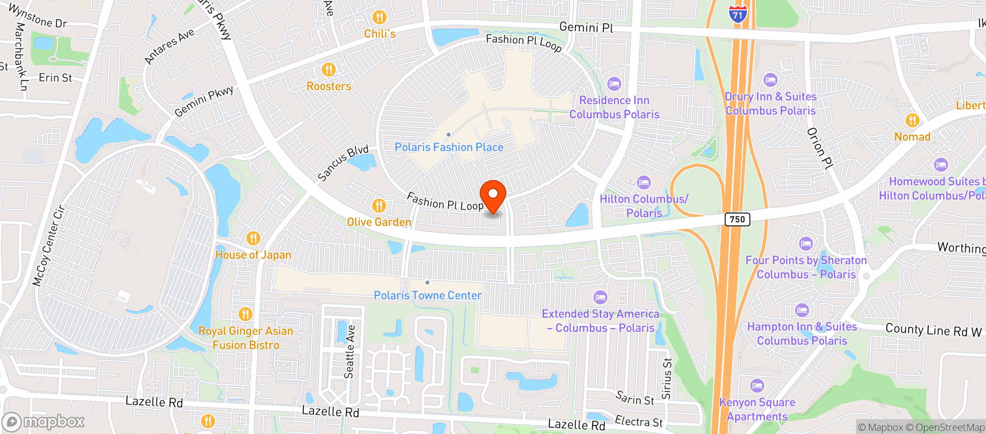 Map showing Thrive Hive Cbd & Wellness