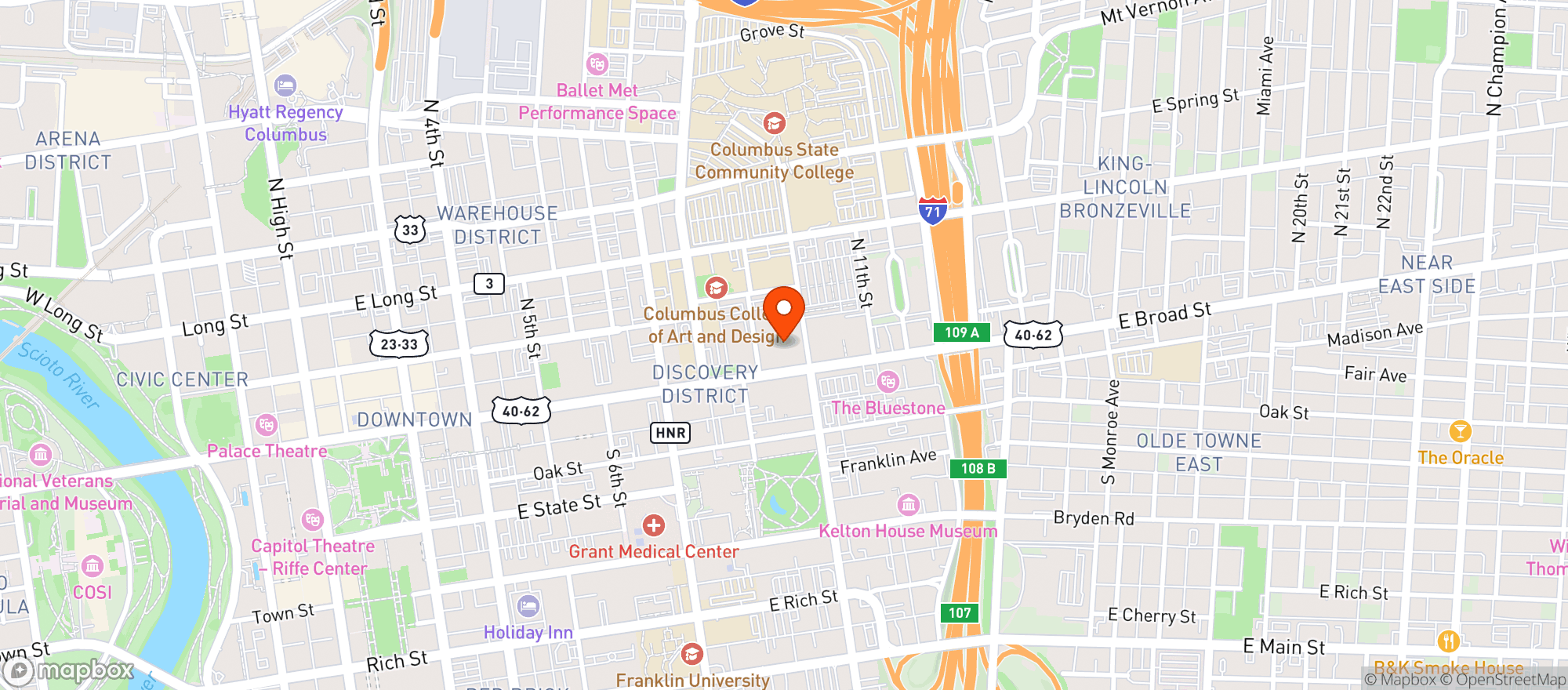 Map showing Whole Foods