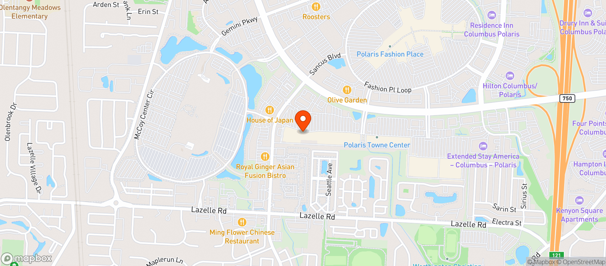 Map showing Gnc