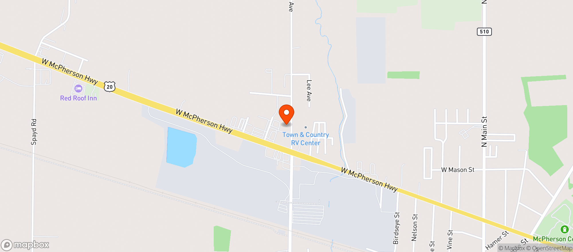 Map showing Bs Cheese