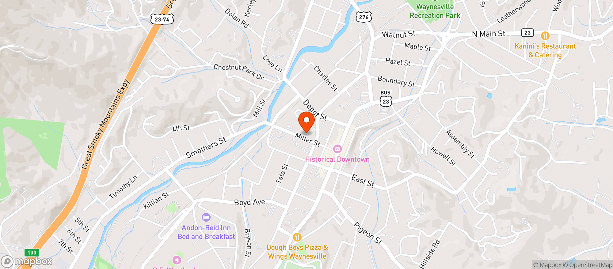 Map showing Bosu's Wine Shop