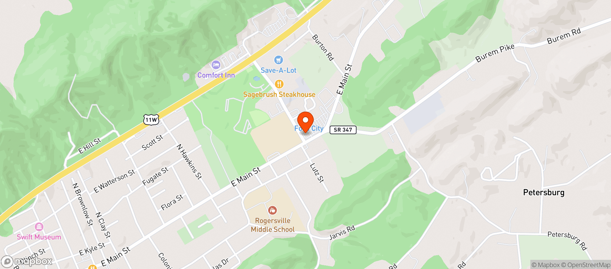 Map showing FOOD CITY K VAT