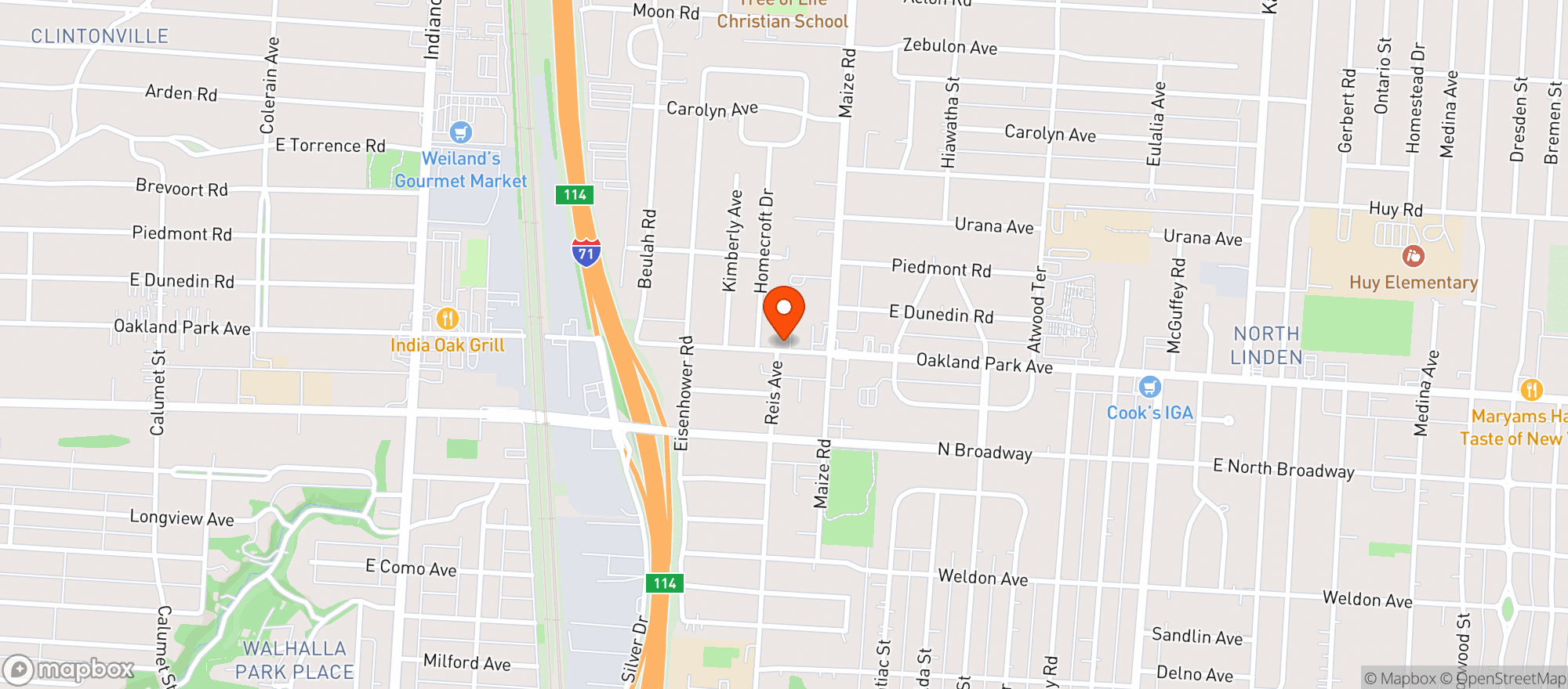 Map showing Come & Go Center
