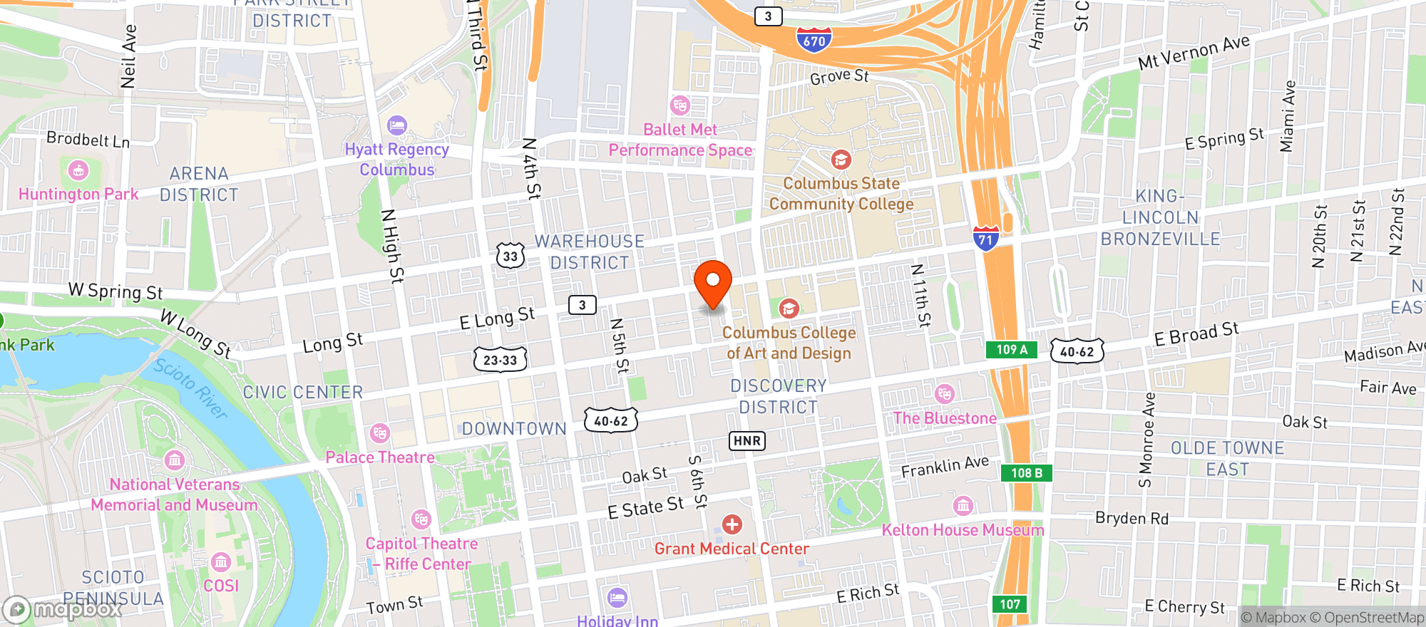 Map showing The Hills Market Off Premise