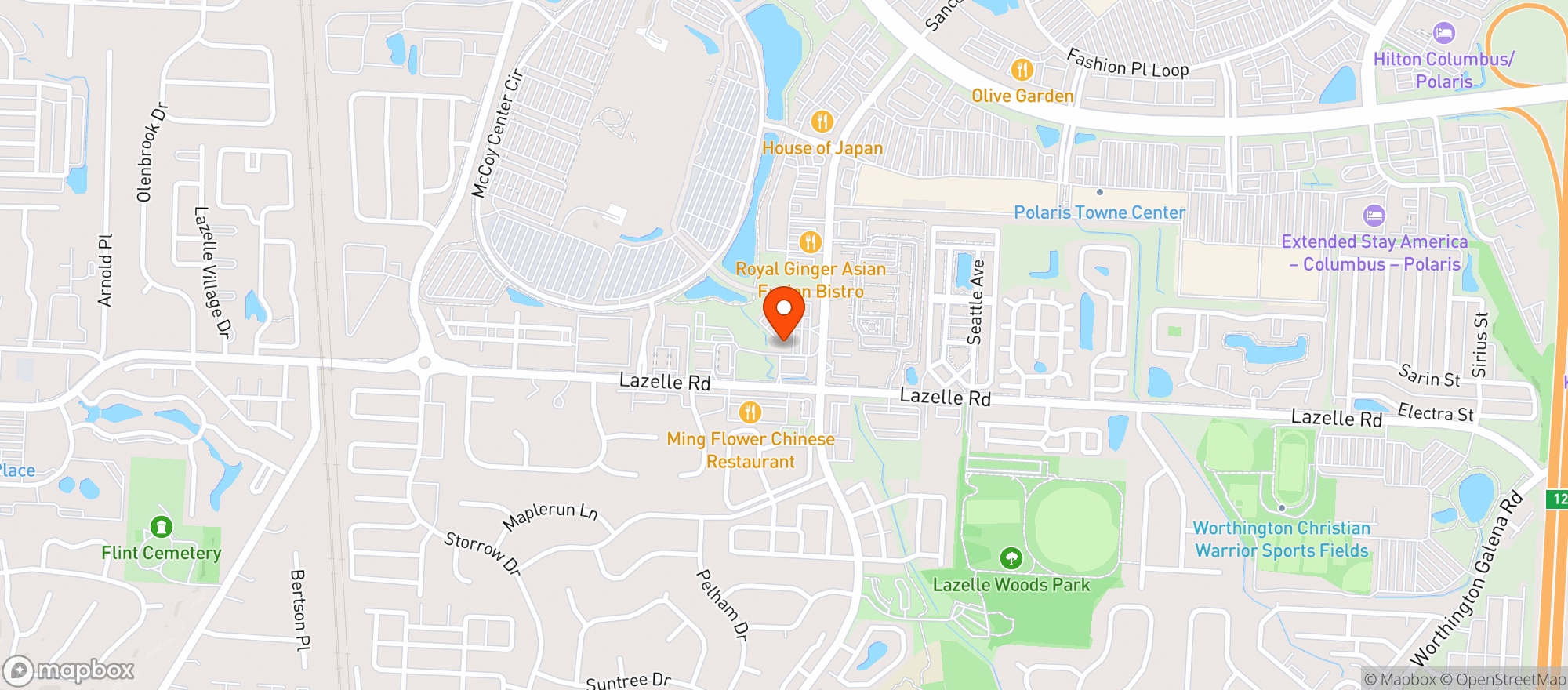 Map showing Sunny Street Cafe