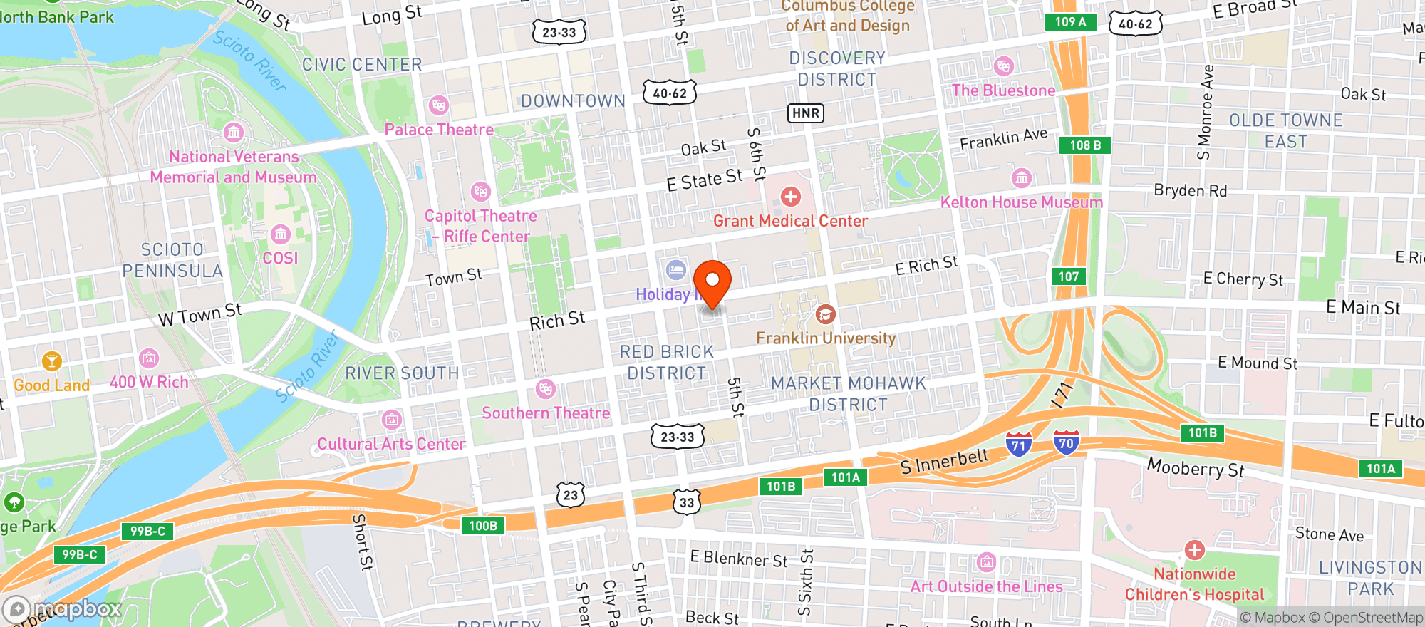 Map showing Mobil