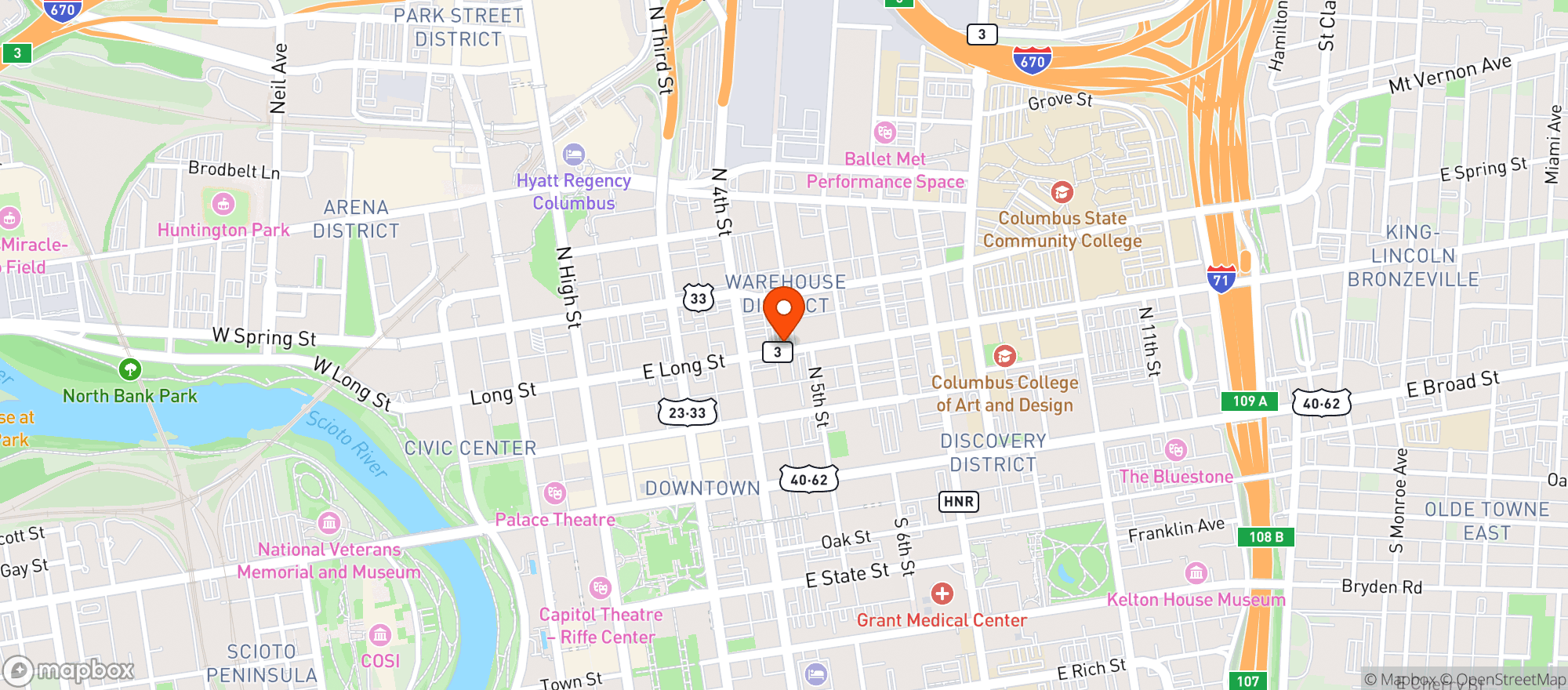 Map showing Slammers