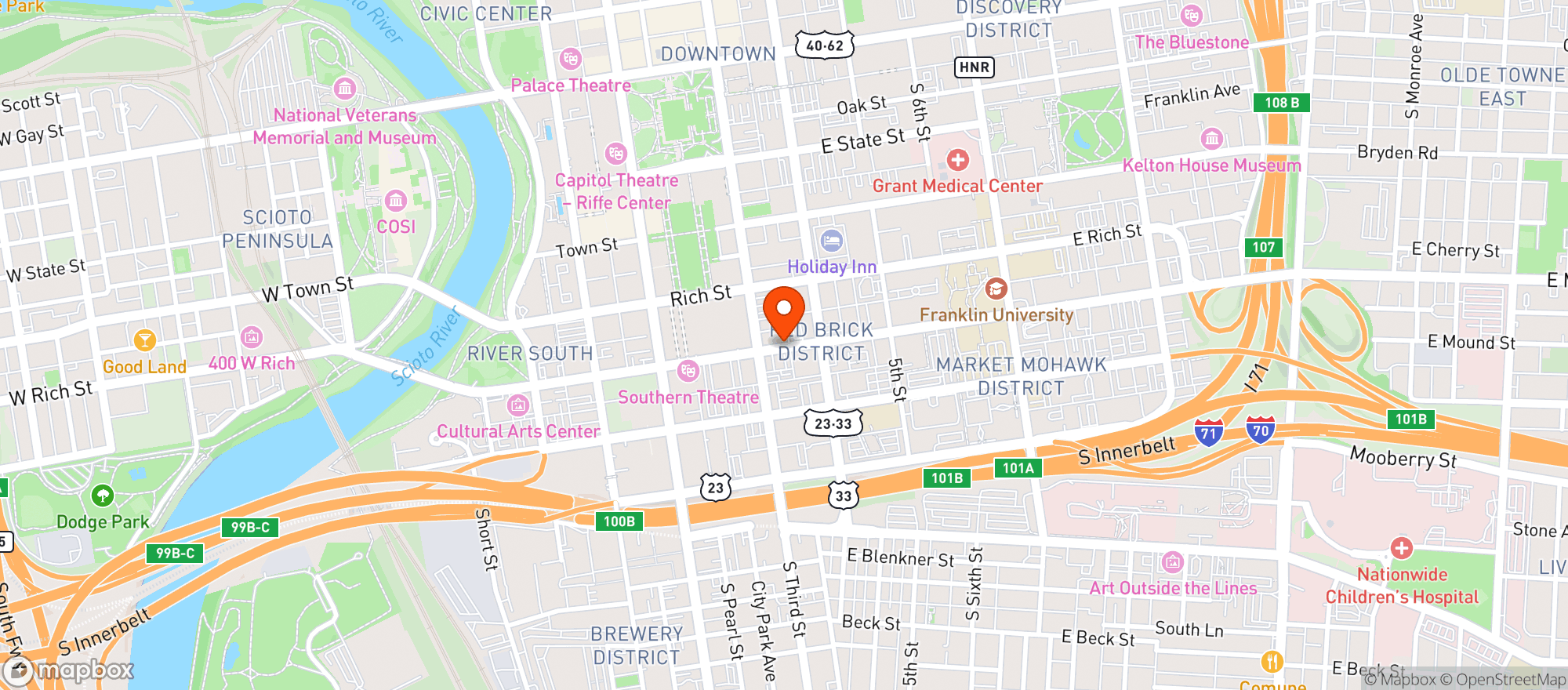 Map showing Side Bar Tapas Bar & Grill