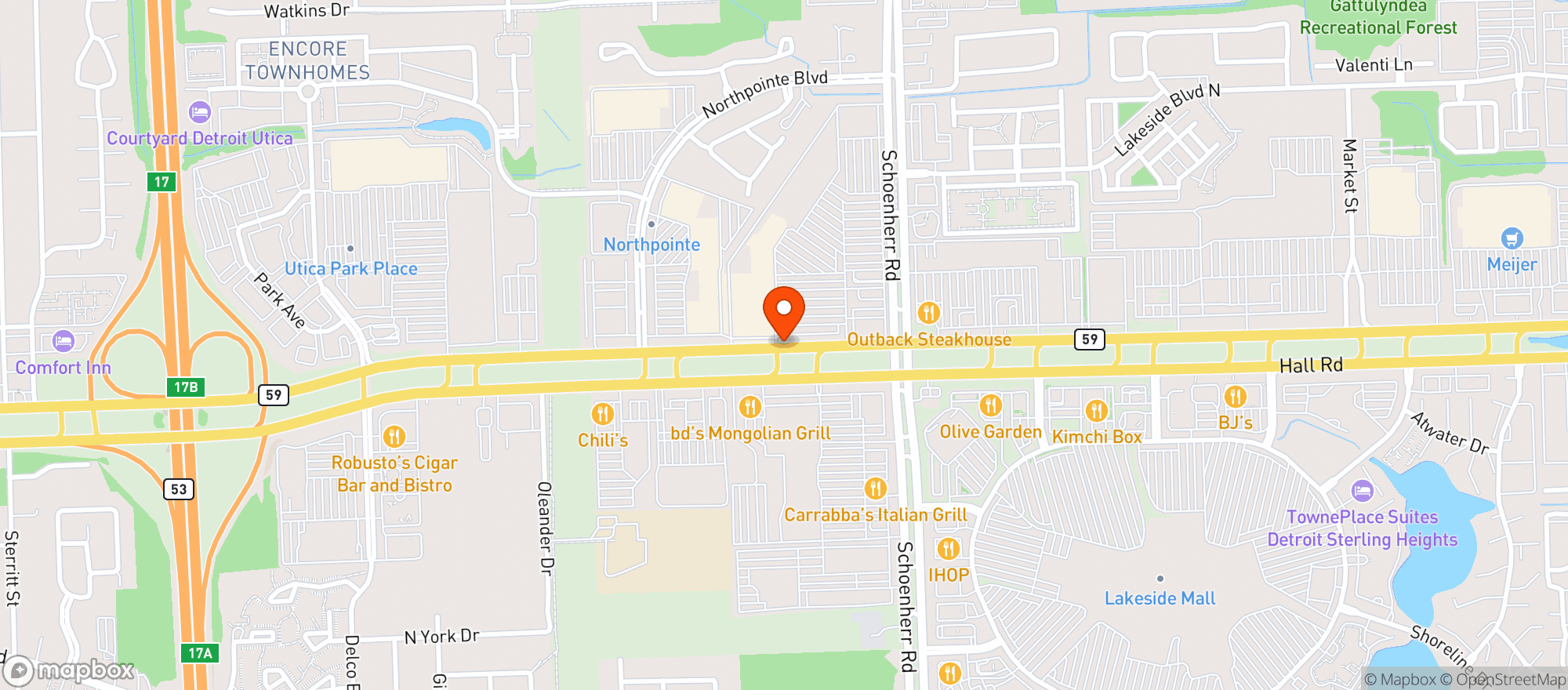 Map showing Target Store