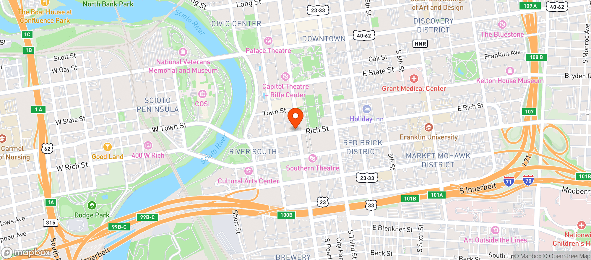 Map showing The Goat