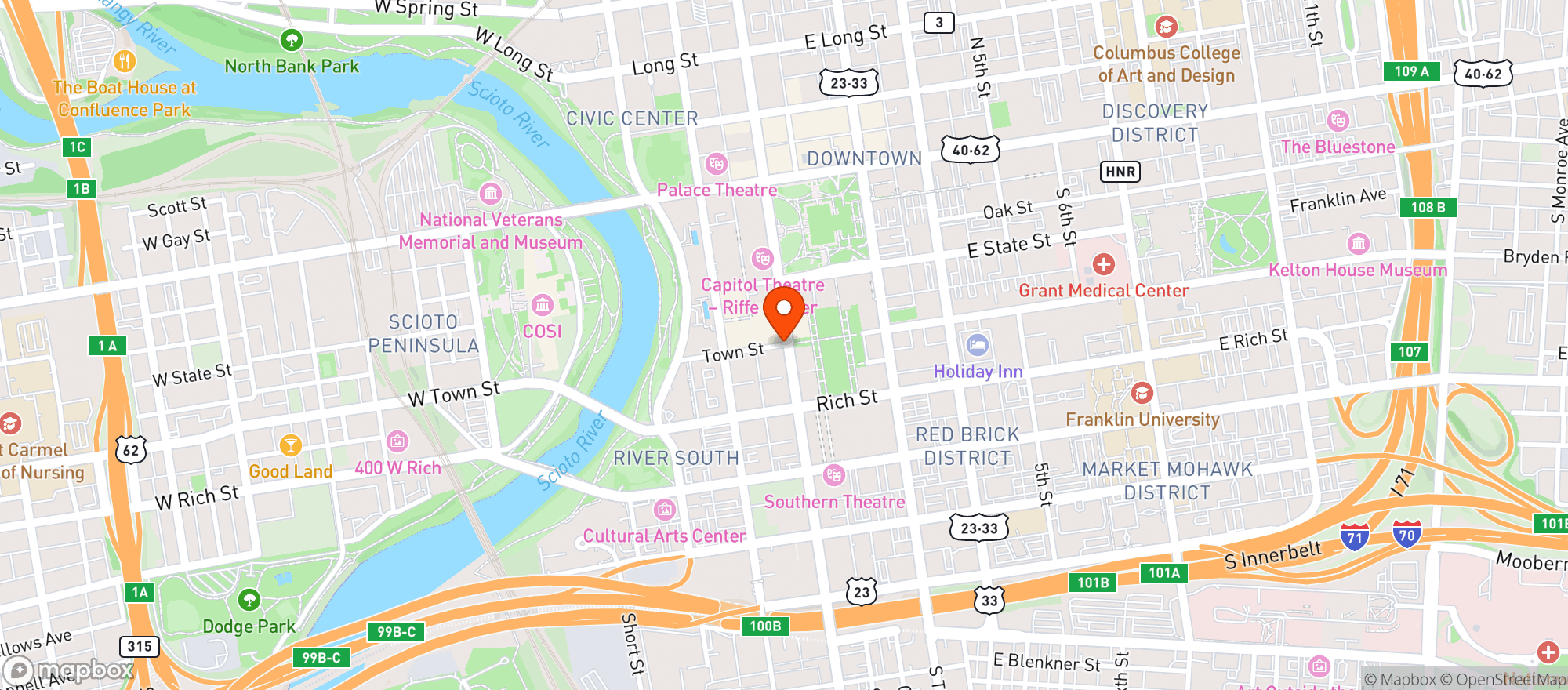 Map showing Parable Coffee