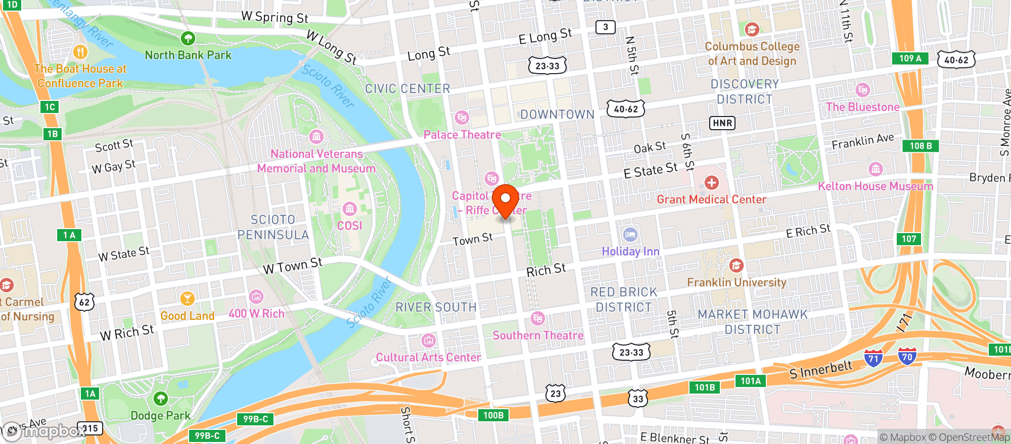 Map showing Condado Tacos