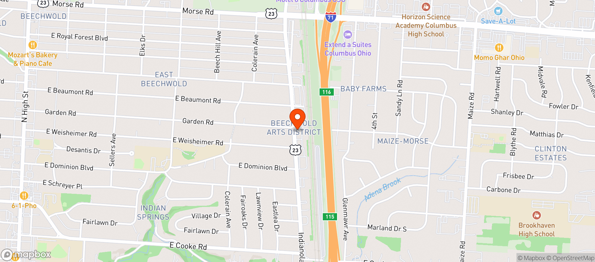 Map showing Savor Pint