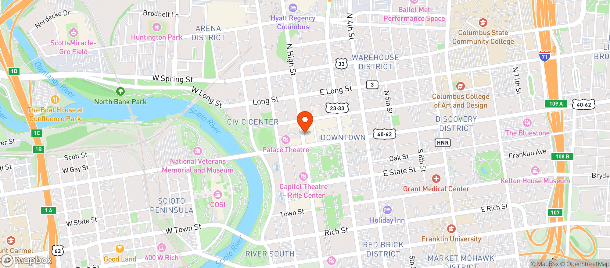 Map showing Downtown Convenience