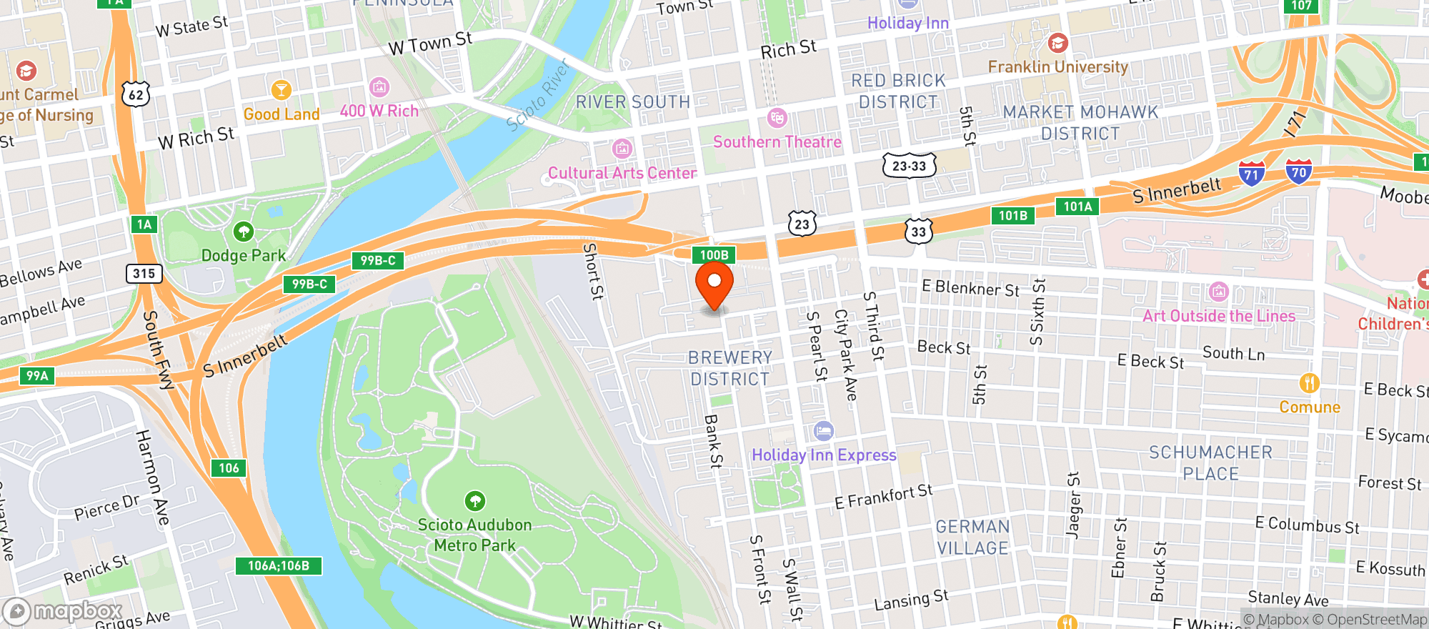 Map showing Shadowbox Live