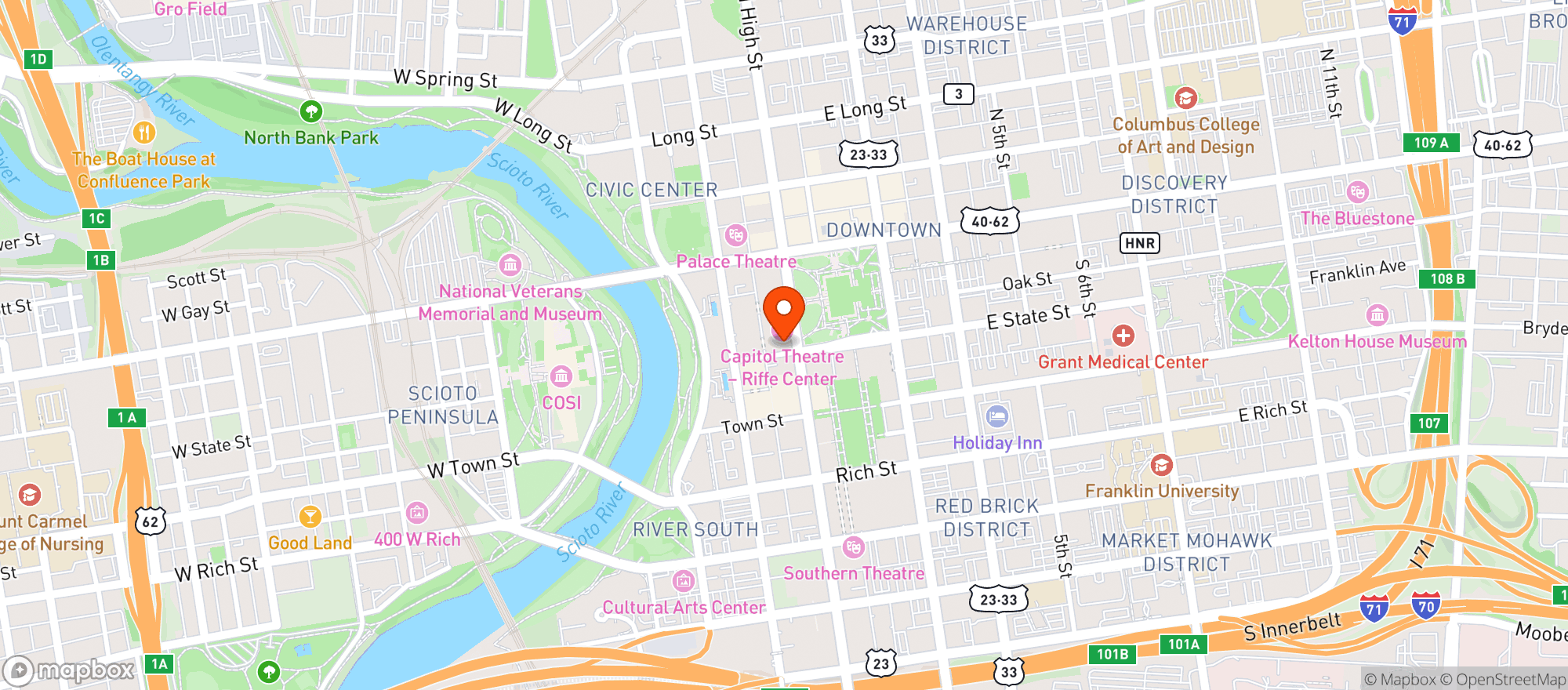 Map showing Capa Capitol Theatre