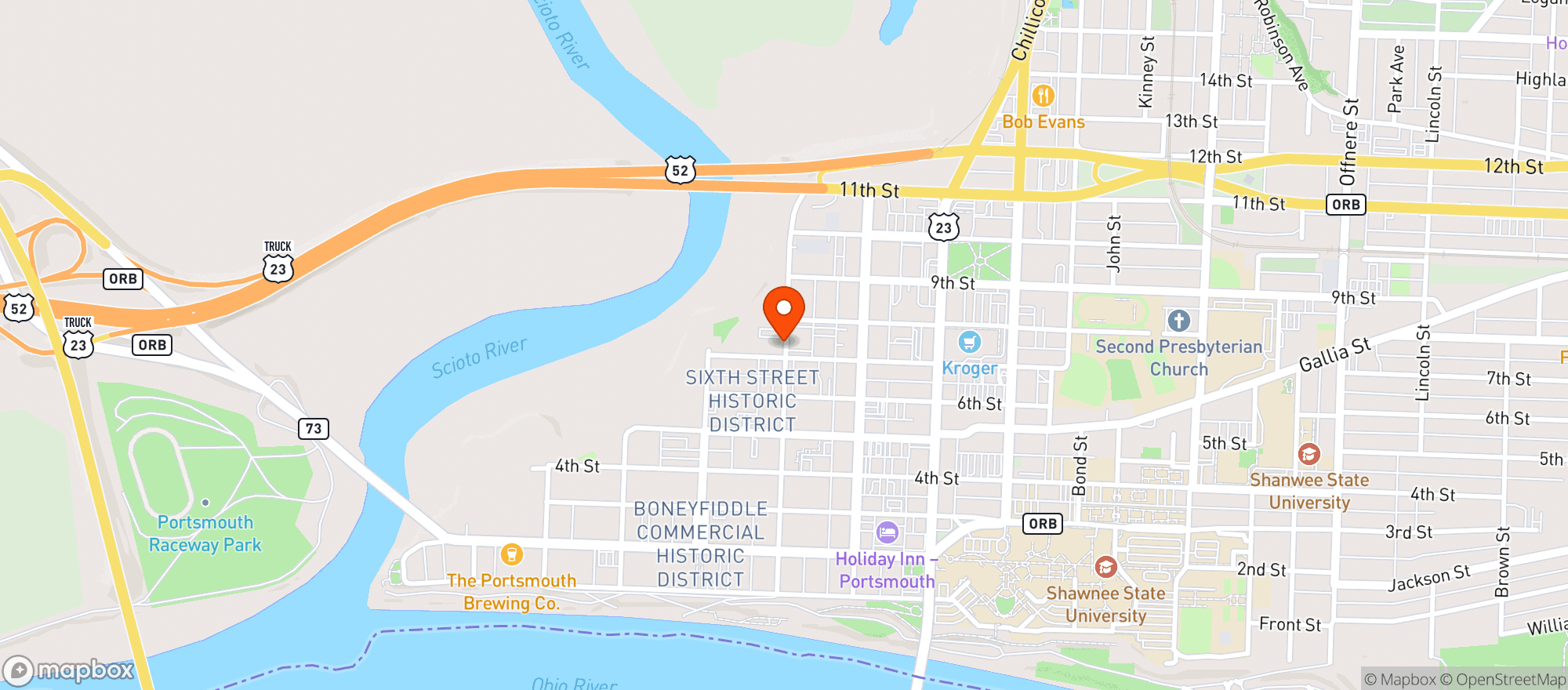 Map showing American Legion