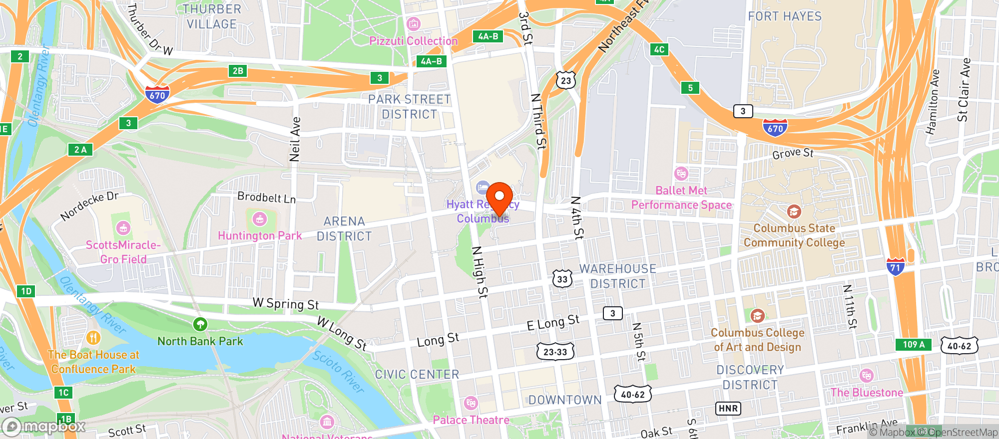 Map showing Sonesta
