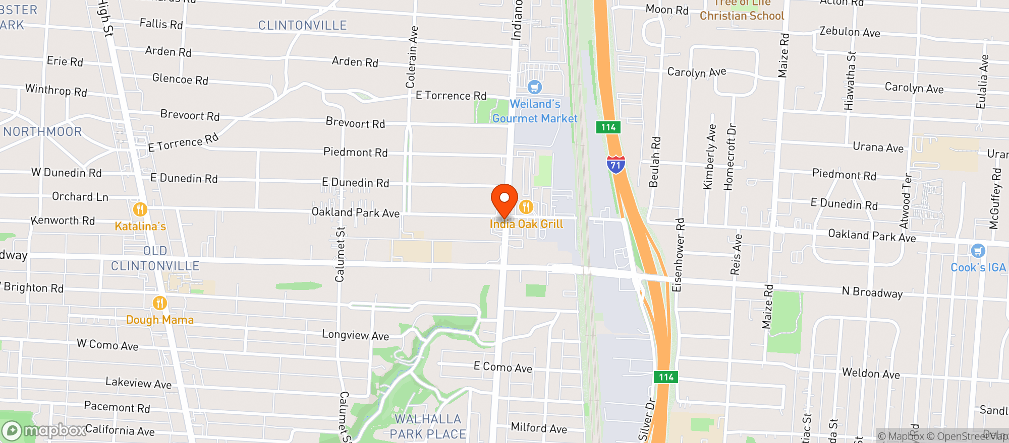 Map showing Clintoville Emporium