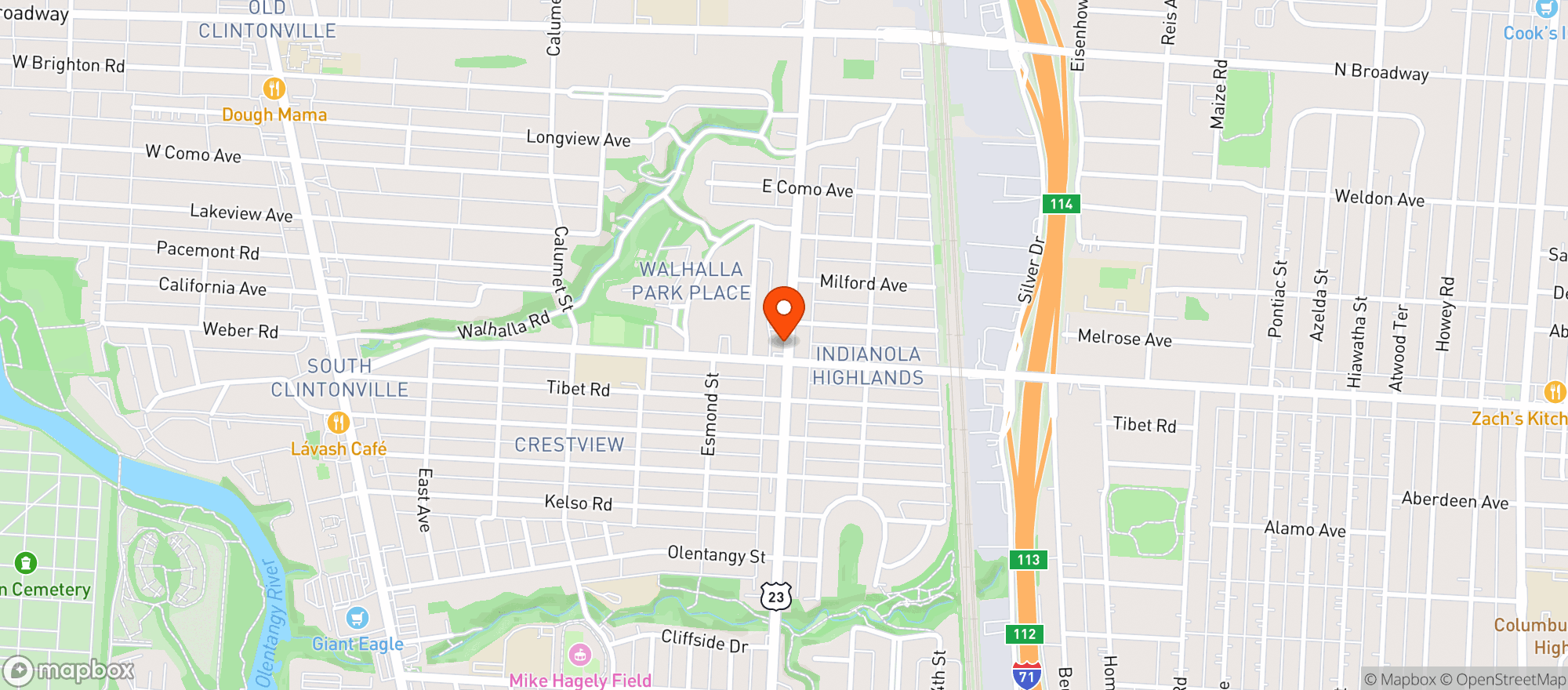 Map showing SAVOR GROWL (WEBER MKT)