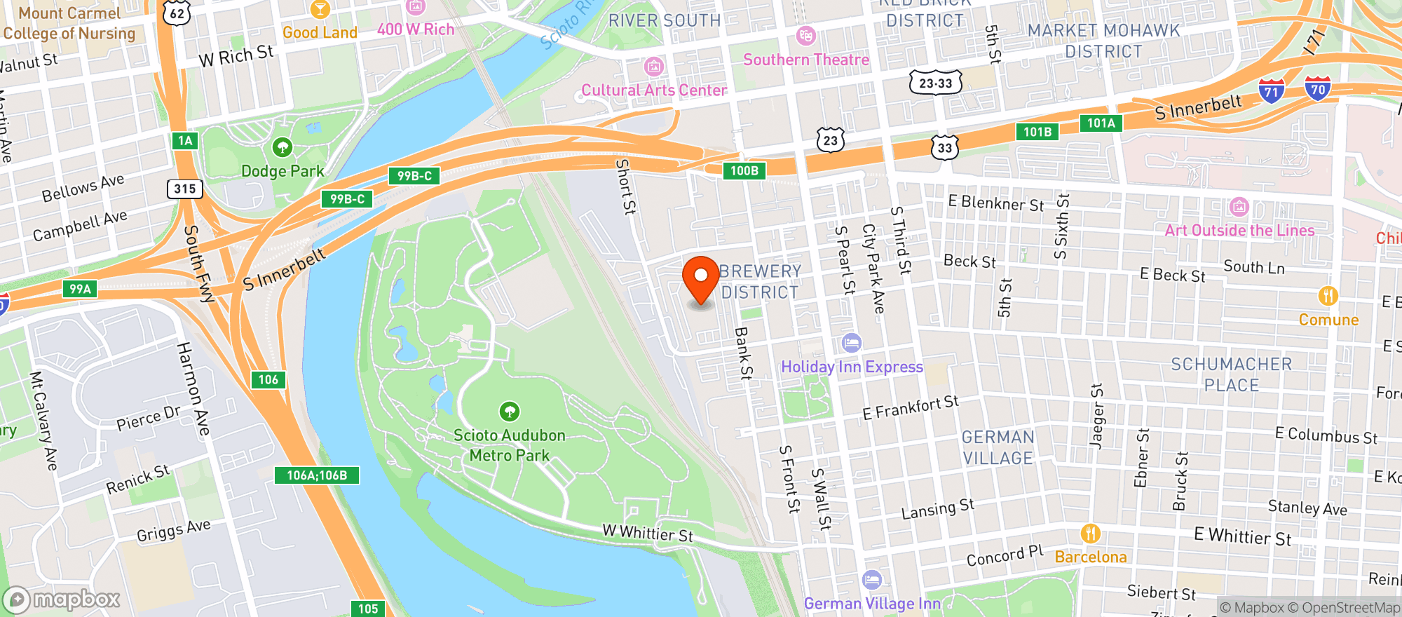 Map showing Kroger