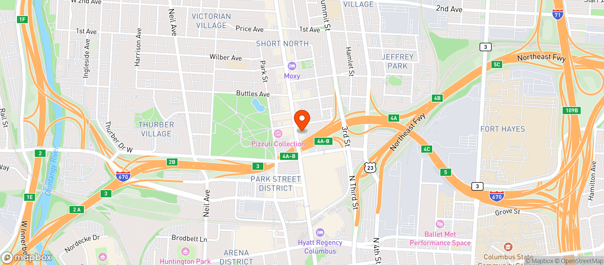 Map showing Guild House