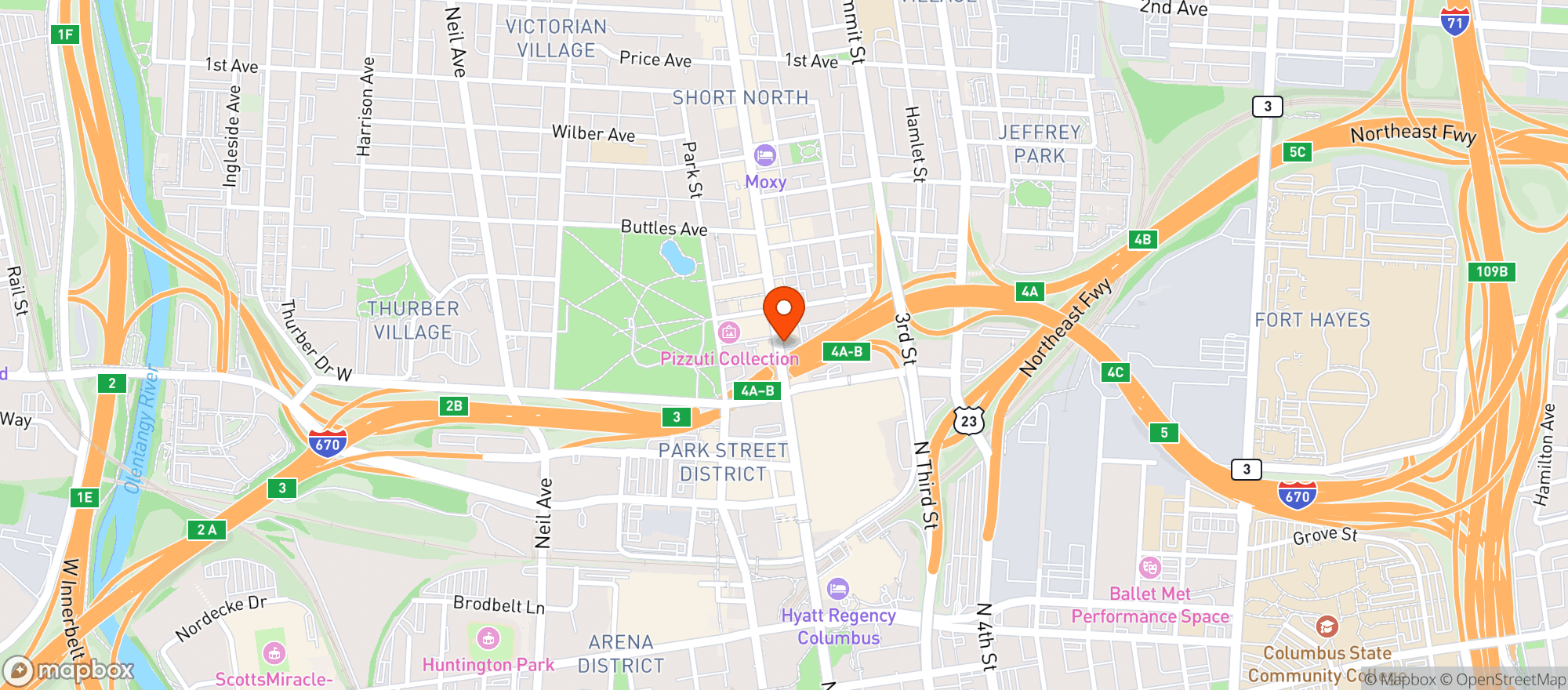 Map showing Goodfellas Pizzeria