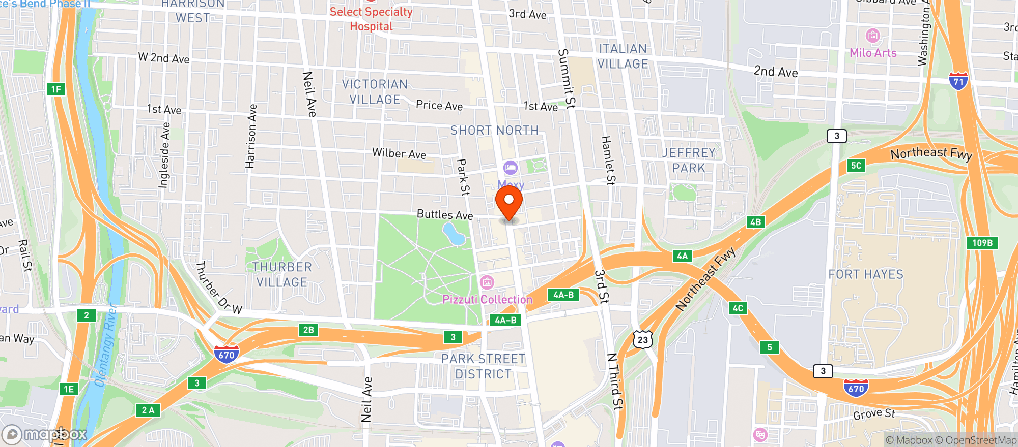 Map showing Forno Kitchen & Bar