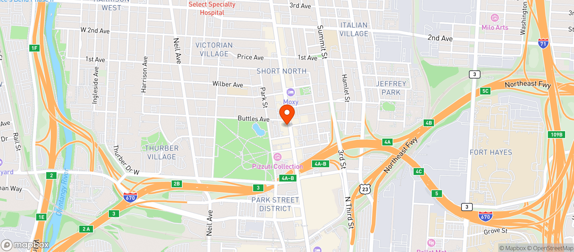 Map showing Lincoln Social