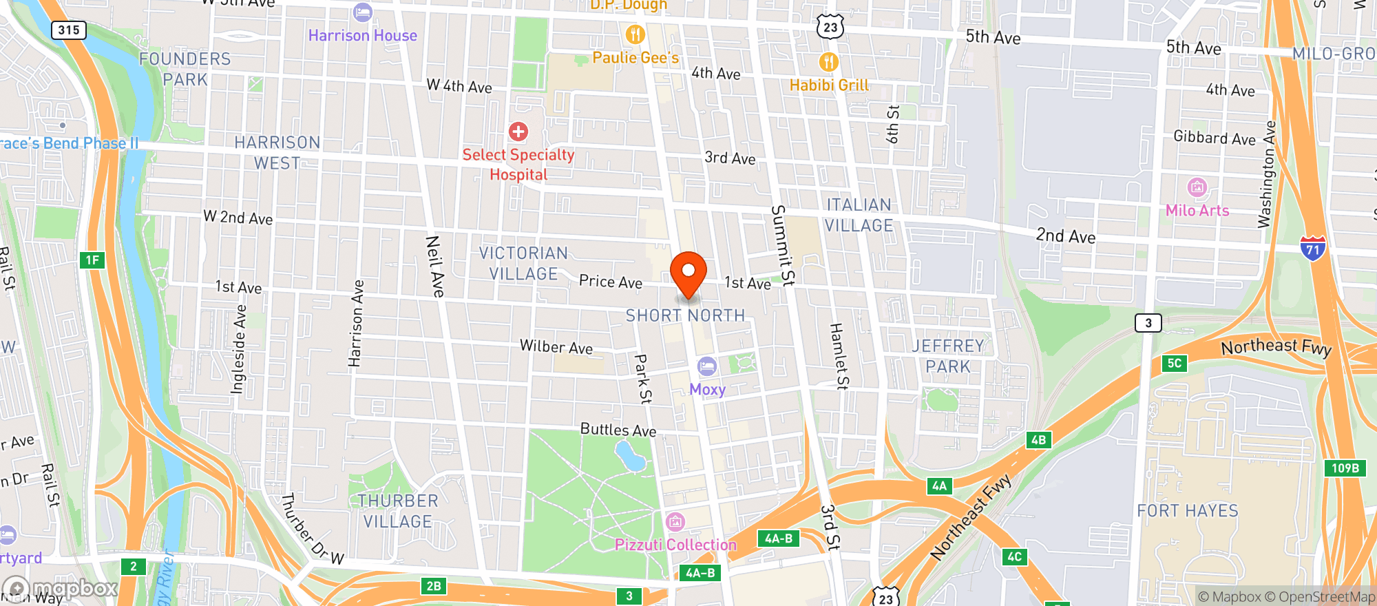 Map showing United Dairy Farmers St #632